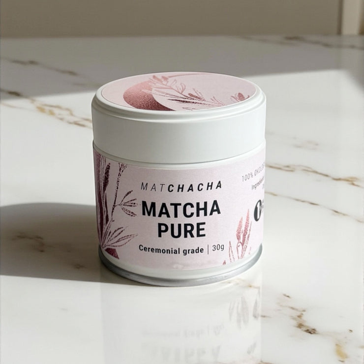 Matcha sæt (inkl. håndlavet skål med hældetud og al tilbehør)