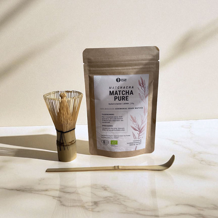 Matcha sæt (50g Matcha, Bambuspiskeris og Matcha-ske)