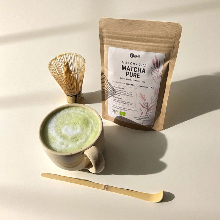 Matcha sæt (50g Matcha, Bambuspiskeris og Matcha-ske)